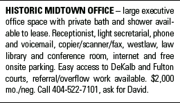 Law office space available in historic Midtown